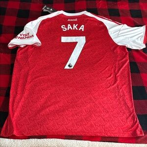 Arsenal #7 Bukayo Saka 🏴󠁧󠁢󠁥󠁮󠁧󠁿 2025-26 Adidas Premier League Home Jersey